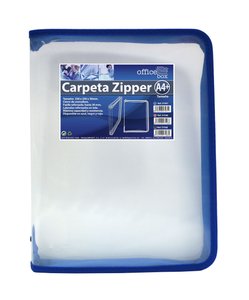 CARP.PORTADOC.OFF.BOX ZIPPER AZUL