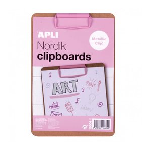 CARP.PINZA PORTABLOCS APLI A5 MADERA ROS