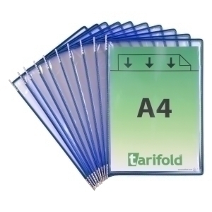 FUNDA TARIFOLD C/PIV. A4 c/MARCO AZ P/10