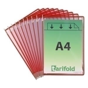 FUNDA TARIFOLD C/PIV. A4 c/MARCO RO P/10