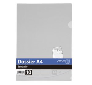 DOSS.UÑERO OFFICE BOX A4 CRISTAL P/10