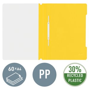 DOSSIER FASTENER LEITZ PVC A4 TARJ.AMAR.