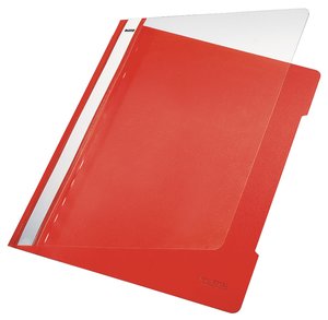 DOSSIER FASTENER LEITZ PVC A4 TARJ.ROJO