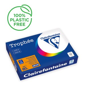 PAPEL COLOR A4 TROPHEE 80g 500h NARANJA