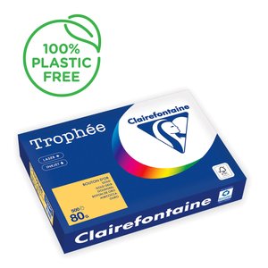 PAPEL COLOR A4 TROPHEE 80g 500h ORO