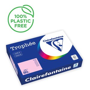 PAPEL COLOR A4 TROPHEE 80g 500h ROSA