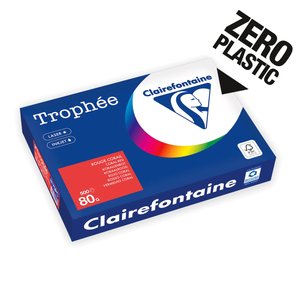PAPEL COLOR A4 TROPHEE 80g 500h ROJO COR