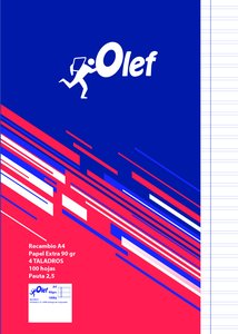 RECAMBIO OLEF A4 100h 4 TAL. PT.2,5