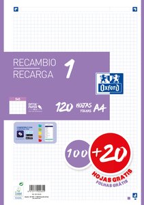 RECAMBIO OXF. A4 120h 4 TAL. CD.5 LILA