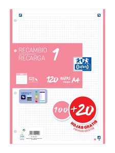 RECAMBIO OXF. A4 100h 4 TAL. CD.5 CHICLE