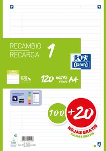 RECAMBIO OXF. A4 120h 4 TAL. HZT.VERDE