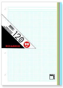 RECAMBIO PACSA A4 120h 4 TAL. 5 COL. BAN