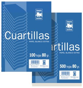 PAPEL 4º ZORR. 80g 100h LISO (CUARTILLA)