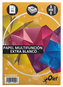 PAPEL A5 OLEF 80g 500h LISO (CUARTILLA)