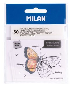 NOTAS ADHESIVAS MILAN 50h 76x76 TRANS.