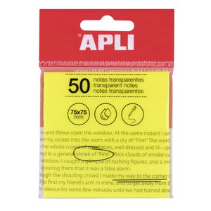 NOTAS ADHESIVAS APLI 50h 75x75 TRAS.AMA
