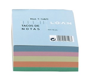 TACO NOTAS ENCOLADO COLORES 10X10