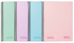 BLOC NAVIGATOR A4 80h CD.4 PASTEL SURTID