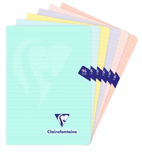 LIBRETA CLAIRE. PP A5 48 HJS.HRZ PASTEL