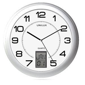RELOJ PARED UNILUX INSTINCT 30,5 CM GRIS