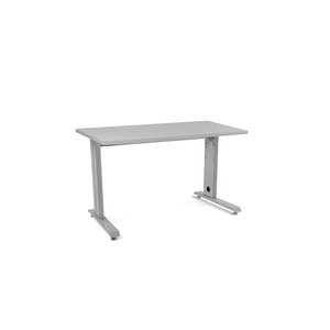 MESA ROCADA METAL 120x60 ALUMINIO/GRIS
