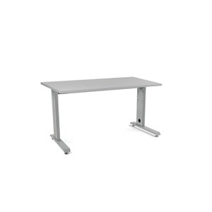 MESA ROCADA METAL 140x80 ALUMINIO/GRIS