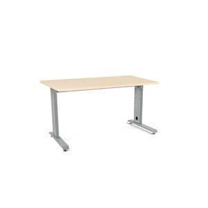 MESA ROCADA METAL 140x80 ALUMINIO/HAYA