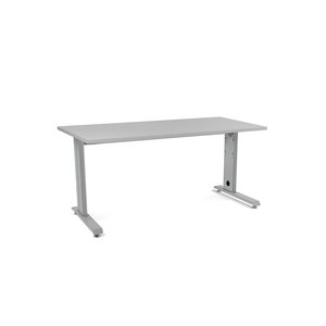 MESA ROCADA METAL 160x80 ALUMINIO/GRIS