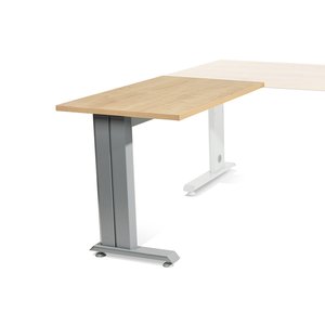 MESA ROCADA METAL ALA 100x60 AL/ROBLE