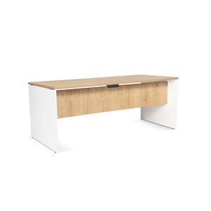 MESA ROCADA WORK  180x80 BLANCO/ROBLE