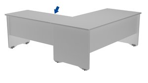 MESA ROCADA WORK ALA 100x60 ALUMINIO/GRI