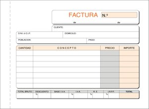 TALONARIO FACTURAS 8º APDO TRIPLI LOAN