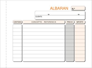 TALONARIO ALBARANES 8º APDO DUPLI LOAN