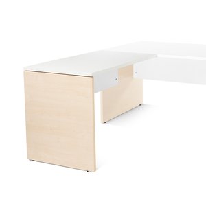 MESA ROCADA WORK ALA 100x60 HAYA/BLANCO