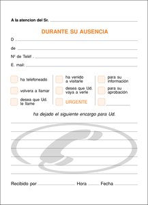 TALONARIO LLAMADAS TELEFONO 8º NATU LOAN