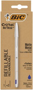 BOLIG.BIC CRISTAL RE´NEW METAL AZUL + 2