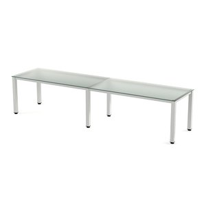 MESA ROCADA EXECUTIVE 320x80 BL/CRISTAL