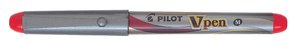 PLUMA PILOT V-PEN SILVER tinta ROJA