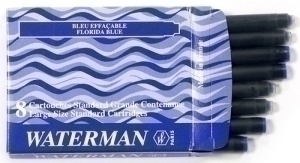TINTA ESTILOG.WATERMAN 8 CART.AZ.FLORIDA