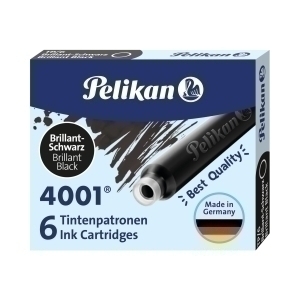 TINTA ESTILOG.PELIKAN 6 CART.TP/6 NEGRO
