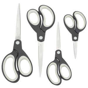 TIJERAS RAPESCO MANGO SUAVE P/4 NEGRO
