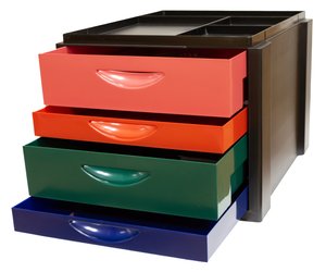 MODULO OLEF 4 CAJONES NEGRO/OPACOS