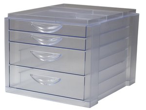 MODULO OLEF 4 CAJONES CRISTAL/CRISTAL