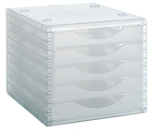MODULO 5 CAJONES CRISTAL/CRISTAL