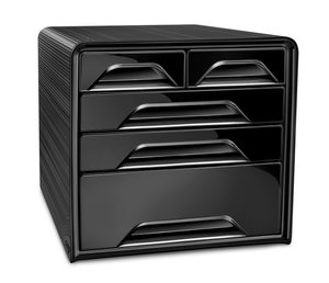 MODULO CEP ESTANDAR 5 CAJONES MIX NEGRO