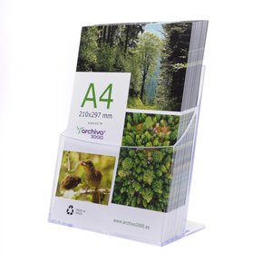 PORTAFOLLETOS A.2000 A4 VERTICAL CRISTAL