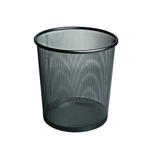 PAPELERA FOROFIS METAL REDONDA NEGRA