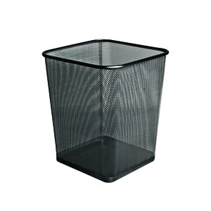 PAPELERA FOROFIS METAL CUADRADA NEGRA