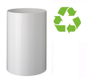 PAPELERA PLASTICO CERRADA A.2000 BLANCA