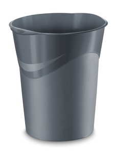 PAPELERA PLAST. CERRADA CEP GLOSS GRIS